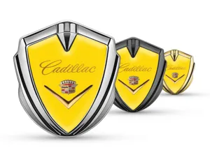 Cadillac Emblem Metall Abzeichen Renn Look Glanz Finish